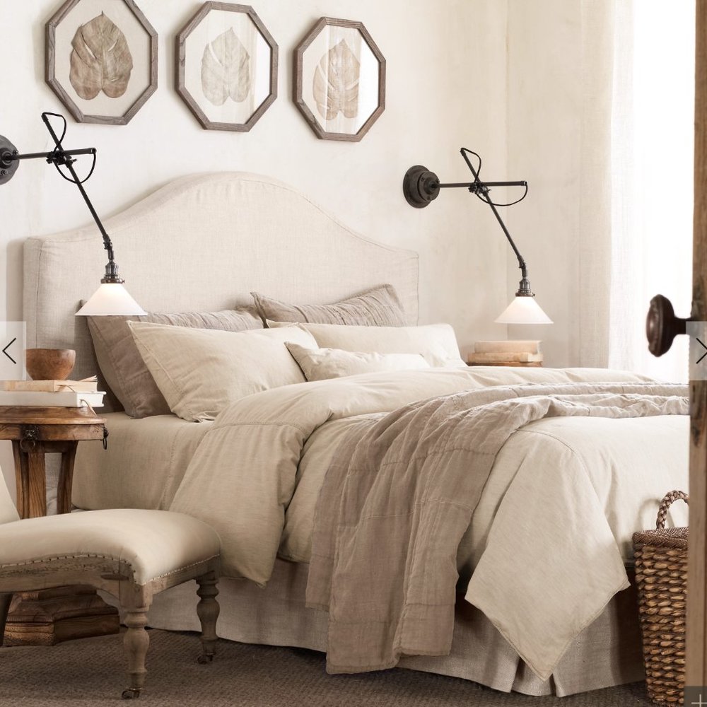 Restoration Hardware Chambray Duvet King in the color fog